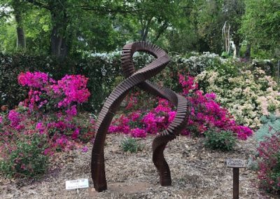 Square Up, a free standing contemporary sculpture, at Grand Arbor Botanical and Sculpture Garden - Kevin Caron