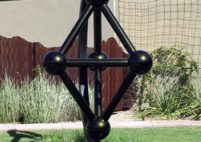 Gyre, a kinetic steel sculpture by Phoenix artist Kevin Caron.