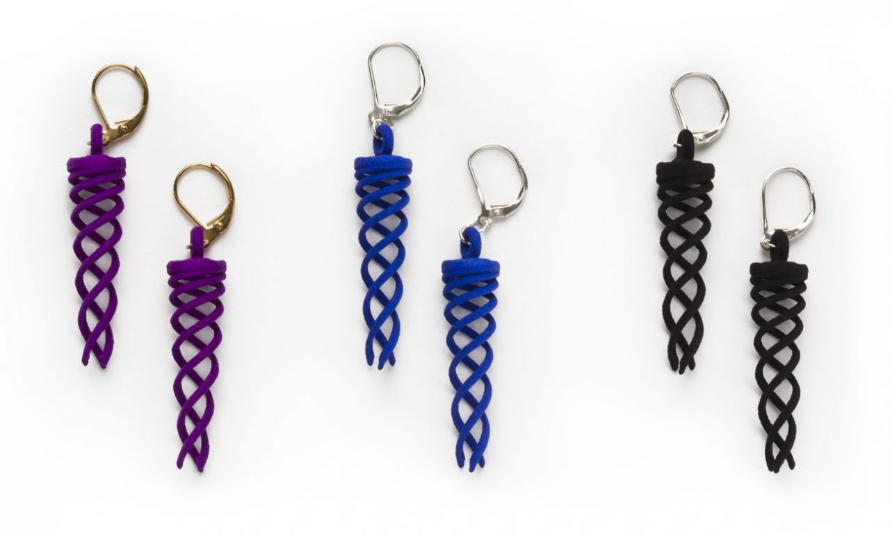 Campfire Earrings, 3D Printed Filament