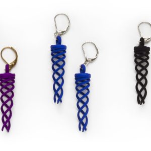Campfire Earrings, 3D Printed Filament