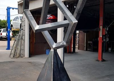Top Knot, a contemporary sculpture commission for the city of Surprise, Arizona, before its finish - Kevin Caron