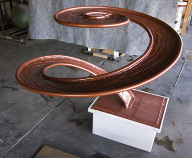 Spiral Eddy, a water sculpture by Phoenix artist Kevin Caron.