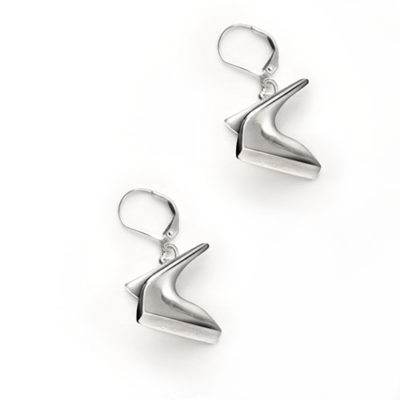 Mobius Earrings, silver