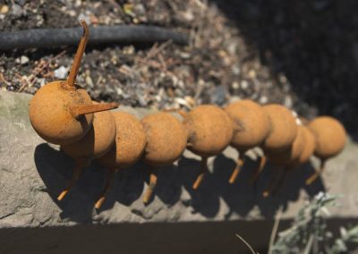 Mange, a steel caterpillar by Phoenix artist Kevin Caron.