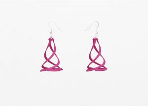 Flamenco Earrings, 3D Printed Filament