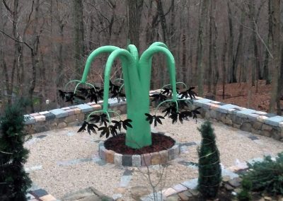 Weeping Tree, a kinetic outdoor sculpture, in its New York home - Kevin Caron