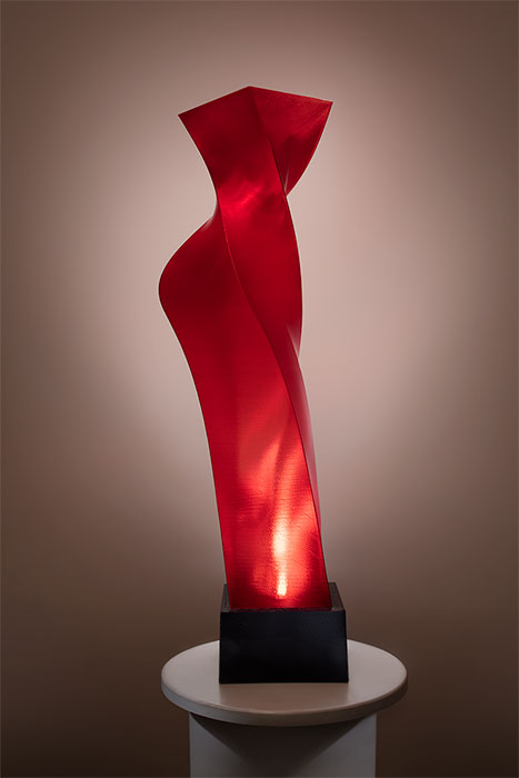 Satin She, a large-scale, lighted 3D printed fine art sculpture - Kevin Caron