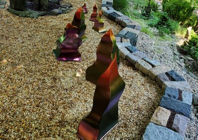 GroundFire, a commissioned site specific color changing sculpture - Kevin Caron