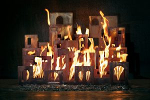 Urban Pueblo fireplace sculpture