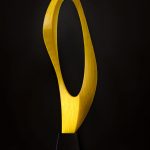 SeeThrough (yellow), a 3D printed fine art sculpture - Kevin Caron