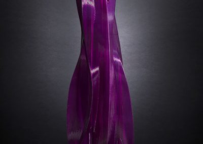 Wormwood Light, a purple lighted 3D printed contemporary sculpture - Kevin Caron