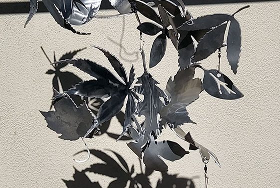as-yet-untitled leaf mobiles
