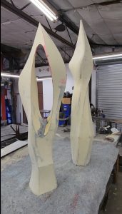 2 large scale 3D-printed sculptures ready for painting - Kevin Caron