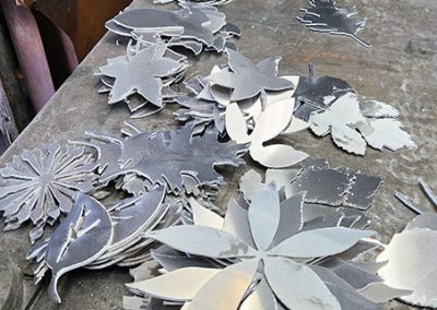 Leafstorm, a botanically inspired outdoor sculpture in progress - Kevin Caron