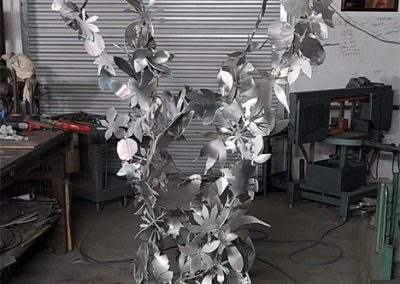 LeafStorm, a site specific garden sculpture in process - Kevin Caron